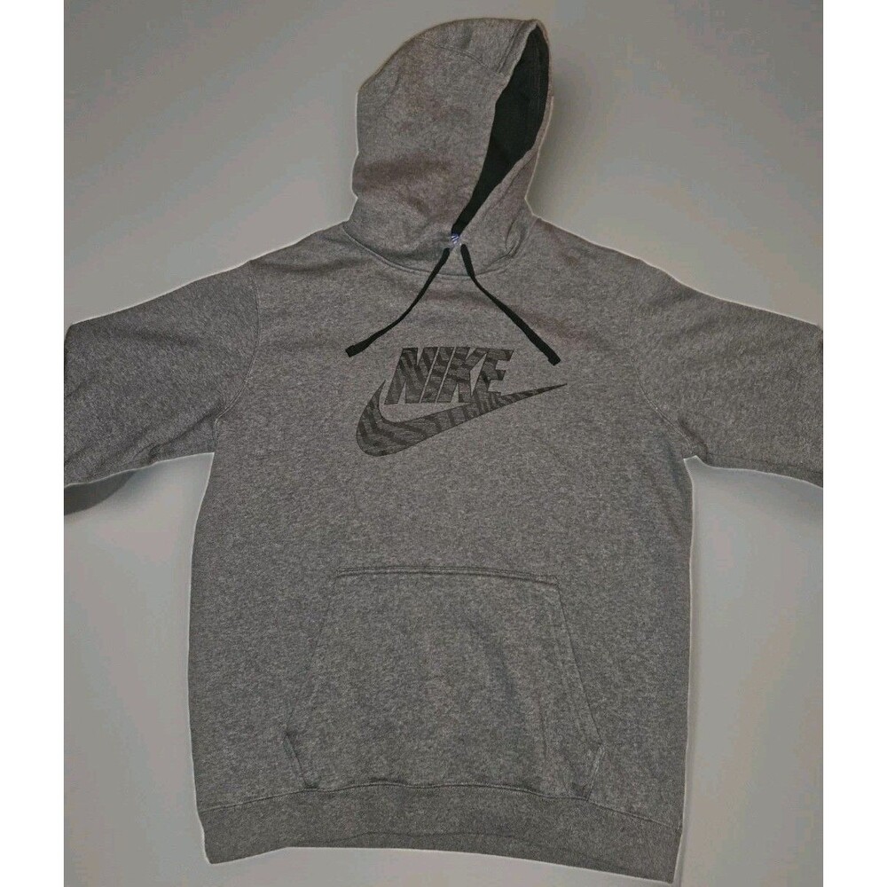 Nike Hoodie Large LG Fleece Active HUGE Graphic Swoosh Logo Pullover
